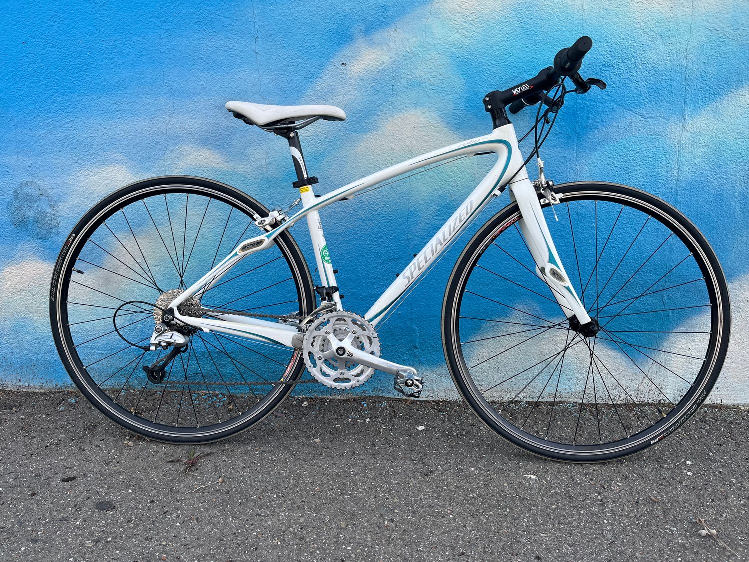 used Specialized Ruby carbon, white/gray/blue, 48cm small