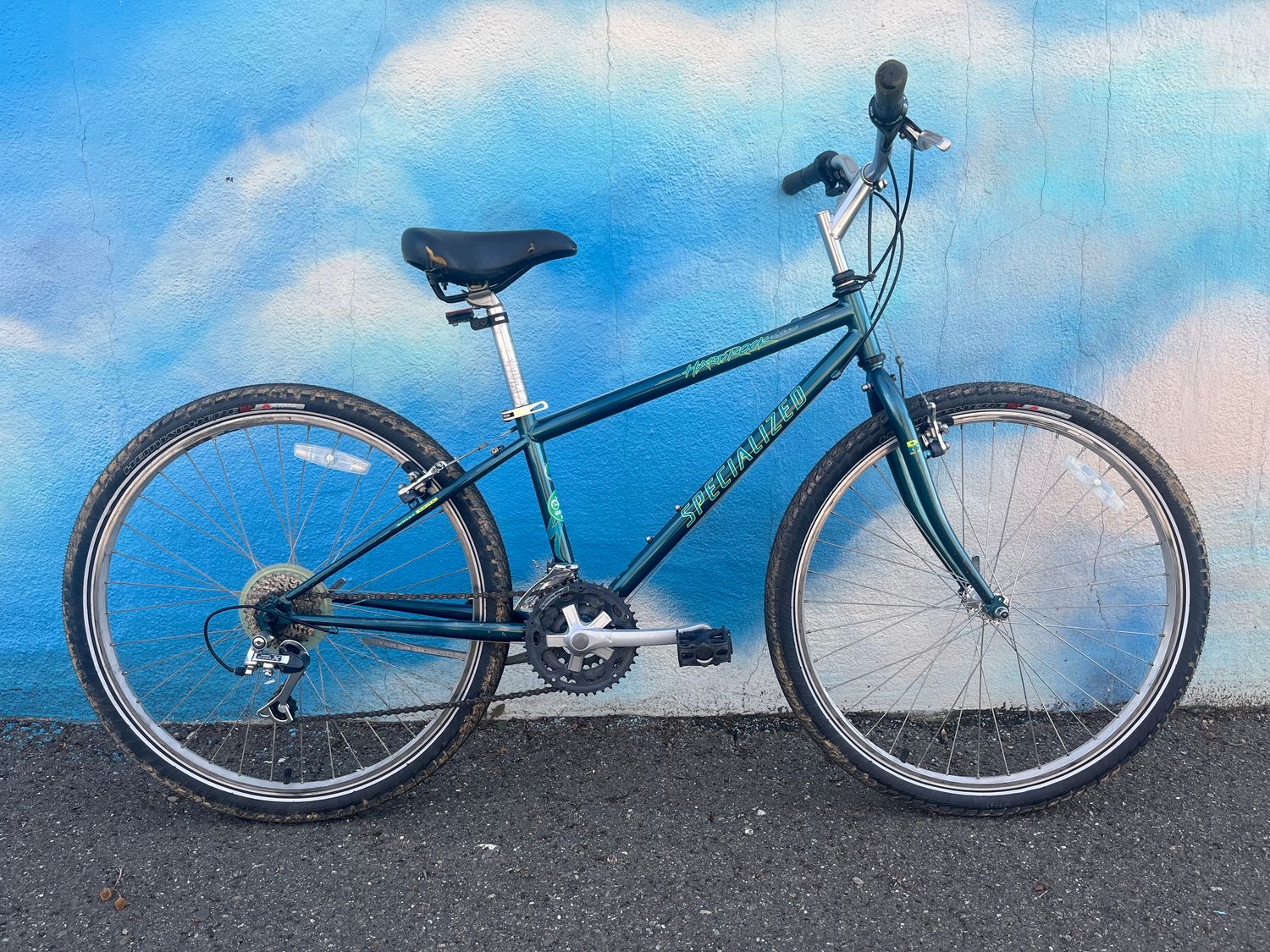 used Specialized Hardrock Classic, green/yellow, small