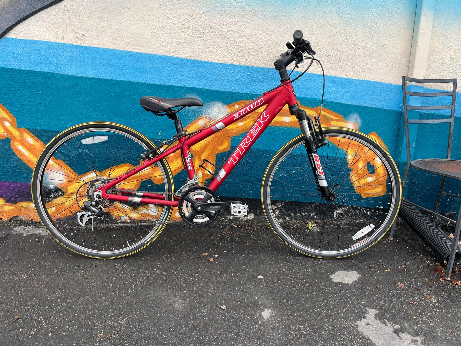 used Trek 3700, burgundy, XSmall