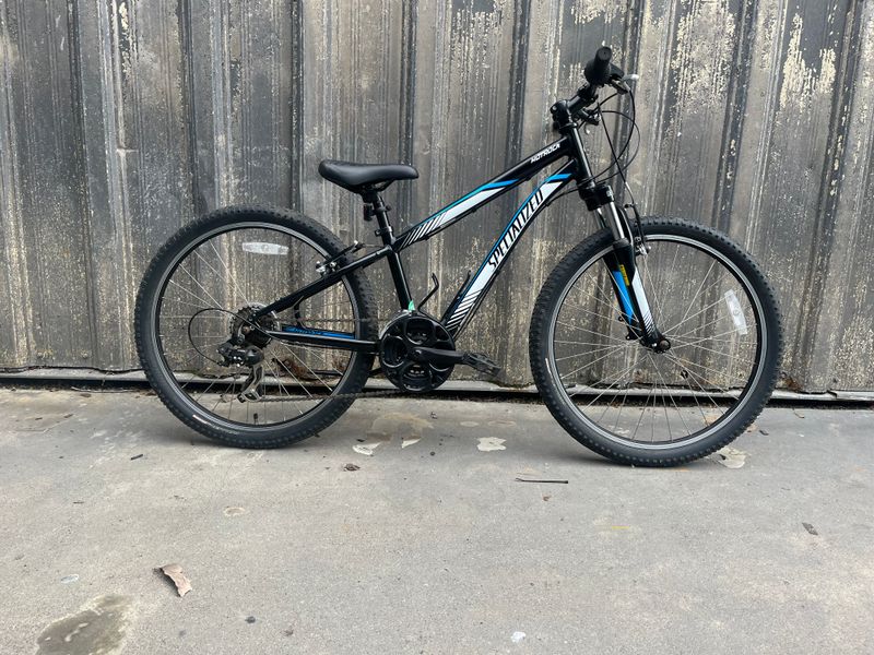 used Specialized Hotrock, black/white/blue, as-is