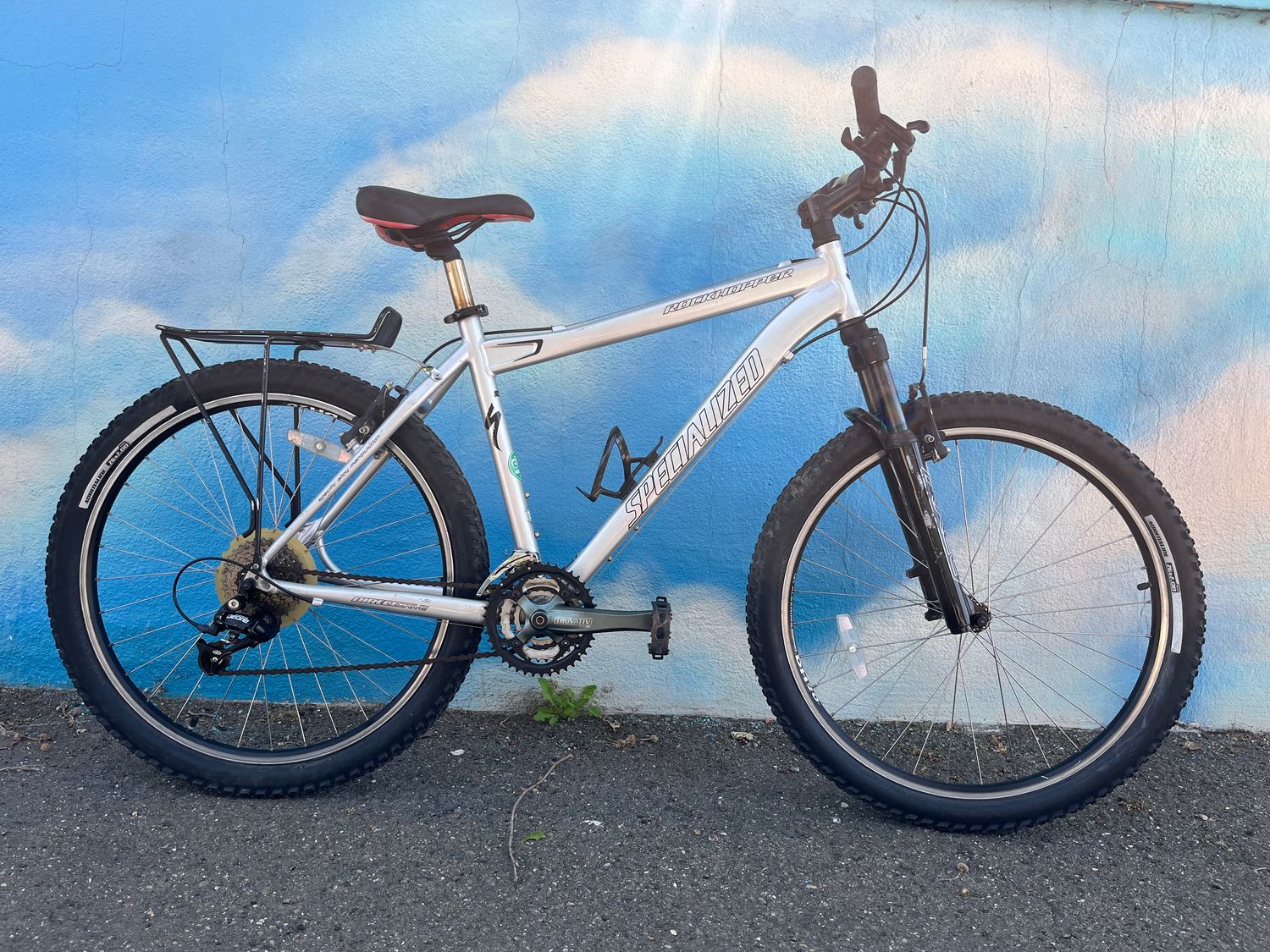 used Specialized Rockhopper, silver, large
