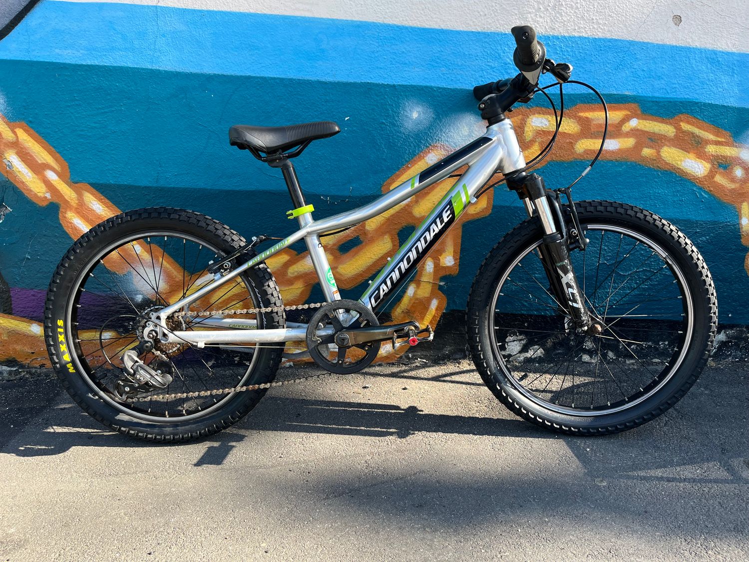 used Cannondale 6-speed, silver/green, 20&quot; wheel