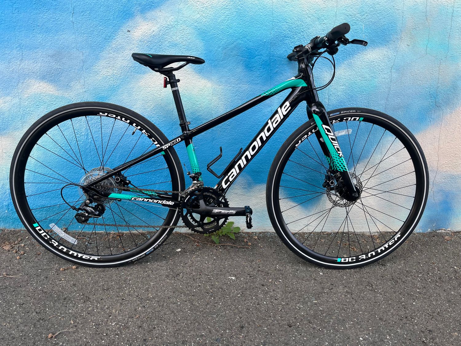 used Cannondale Quick 2 Speed hydraulic, black/teal/white, small