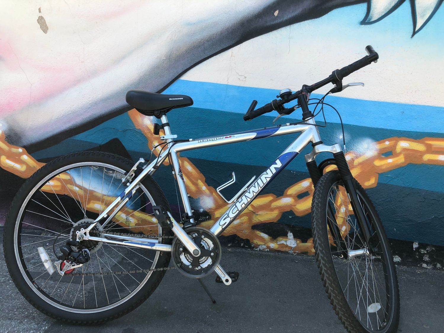 used, Schwinn Ranger 2.6, small, slifver/blue
