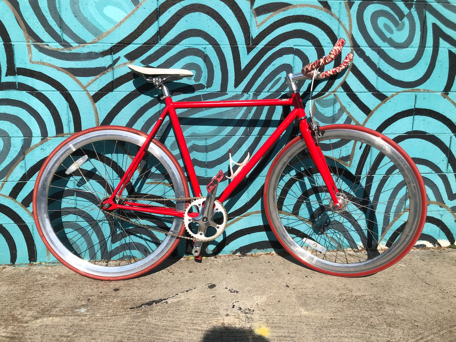 used, Fixie, red, large