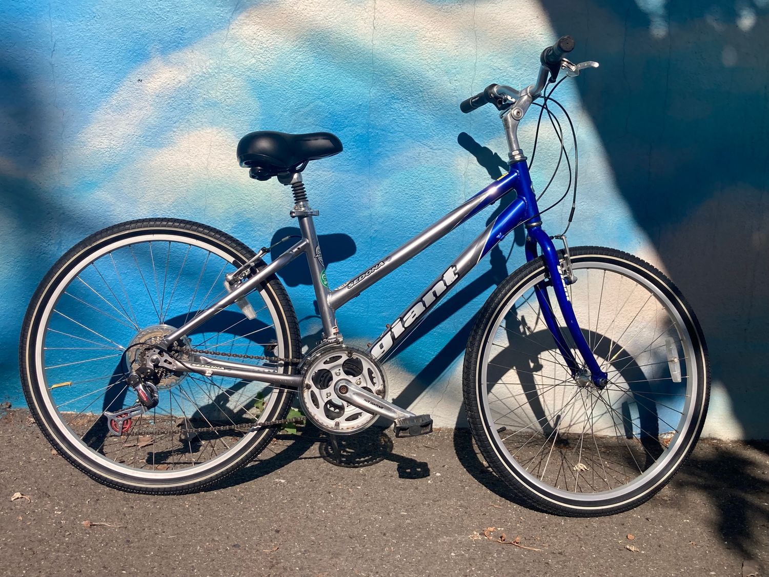 used, Giant Sedona, blue/silver, medium