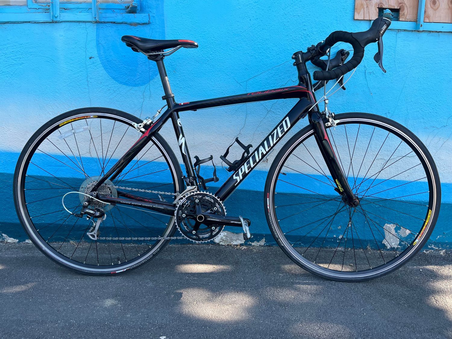 used Specialized Roubaix carbon 105, black/red/white, 48cm