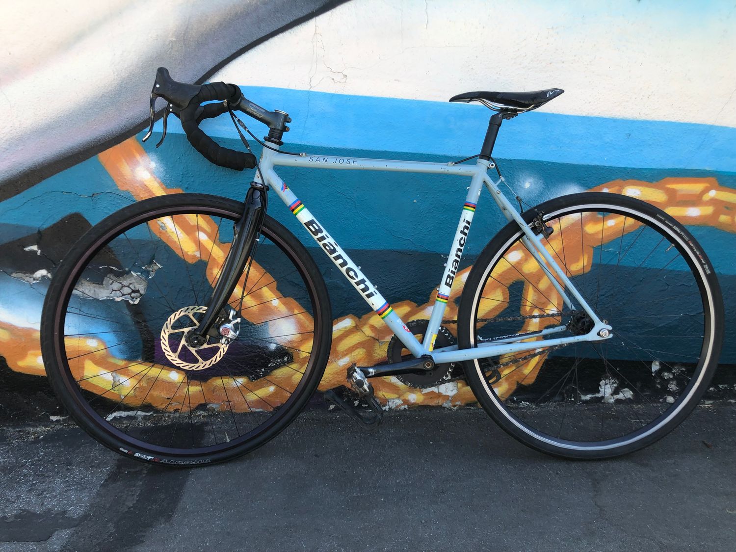 used, Single Speed San Jose Bianchi, blue, 53cm