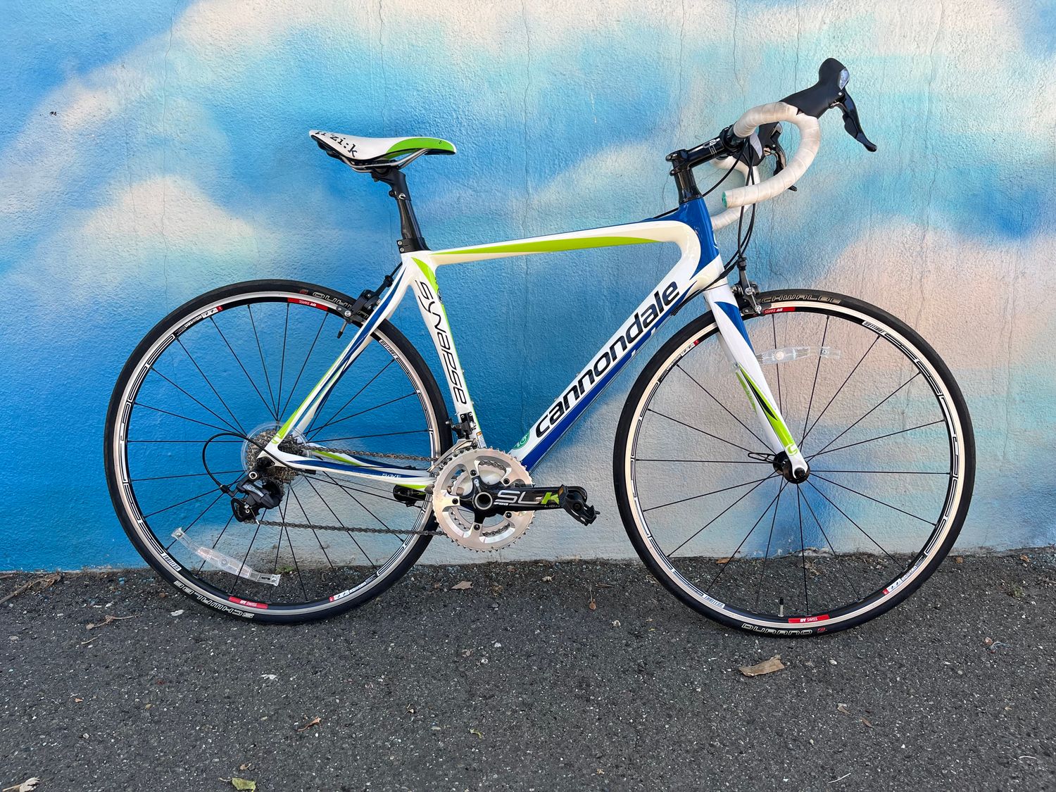 used, Cannondale Synapse, white/blue/green,  54cm