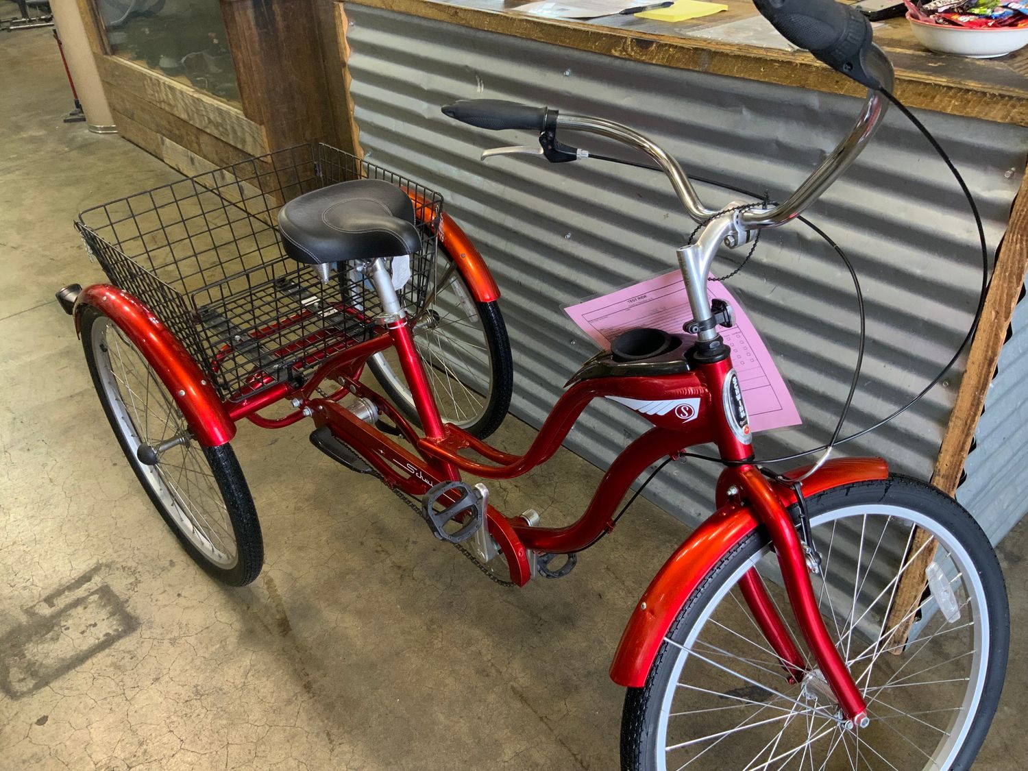 Used Schwinn Deluxe 3 speed Adult Trike RED Medium