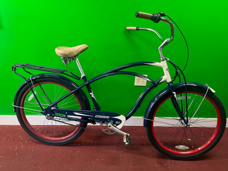 Used Electra Super Delux White/Blue  19 inch Medium