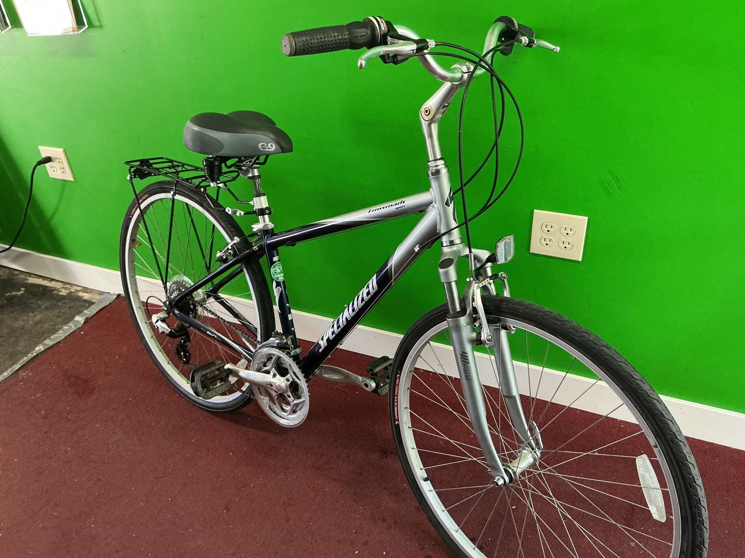 Used Specialized Crossroads Blue/Silver HYBRID. Medium Refurb