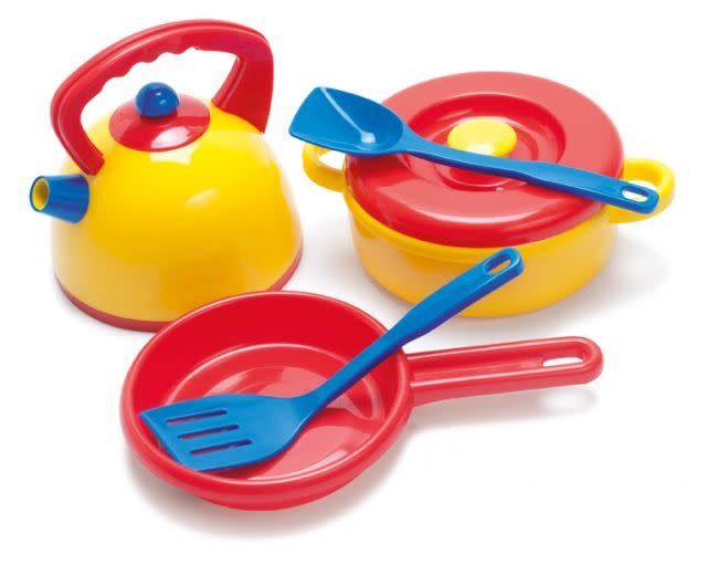dantoy kettle &amp; pot set 7pc/net classic primary