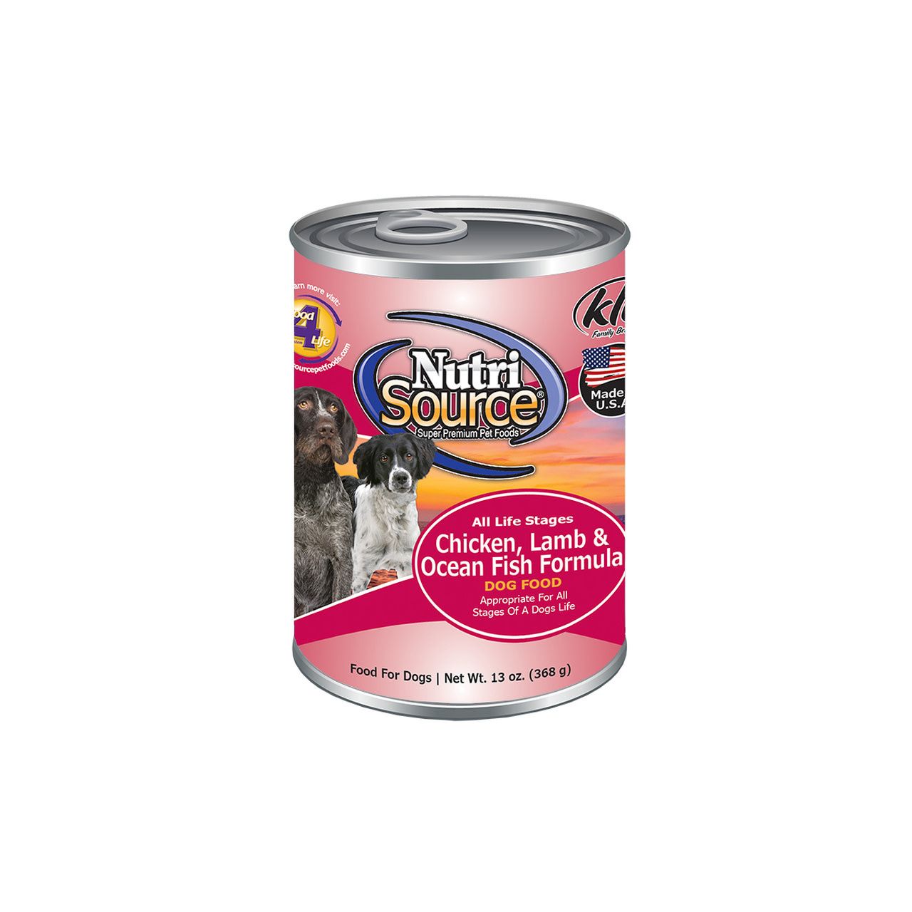 Nutrisource Dog Can Chicken, Lamb &amp; Ocean Fish 13oz 12/Case
