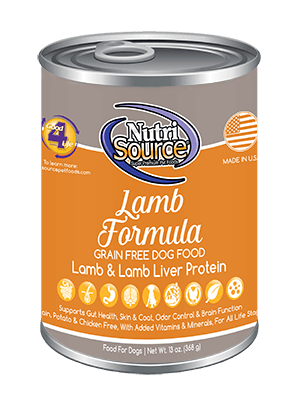 Nutrisource Dog Can GF Lamb 13oz 12/Case