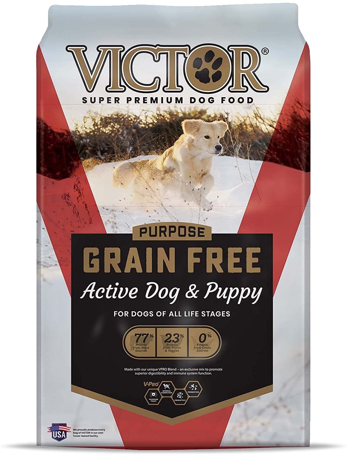 VICTOR PURPOSE GRAIN FREE ACTIVE DOG &amp; PUPPY 30#