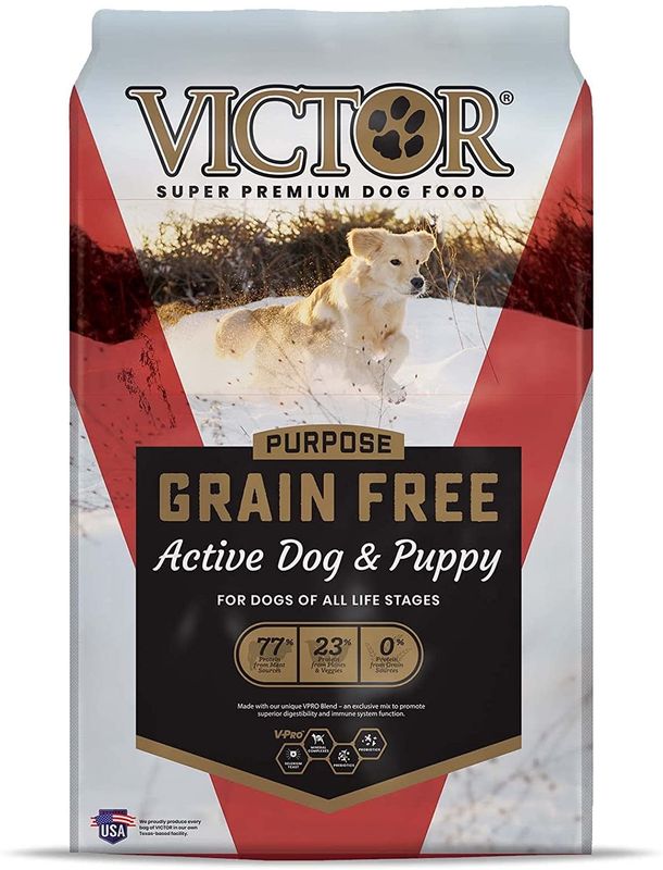 VICTOR PURPOSE GRAIN FREE ACTIVE DOG &amp; PUPPY 30#