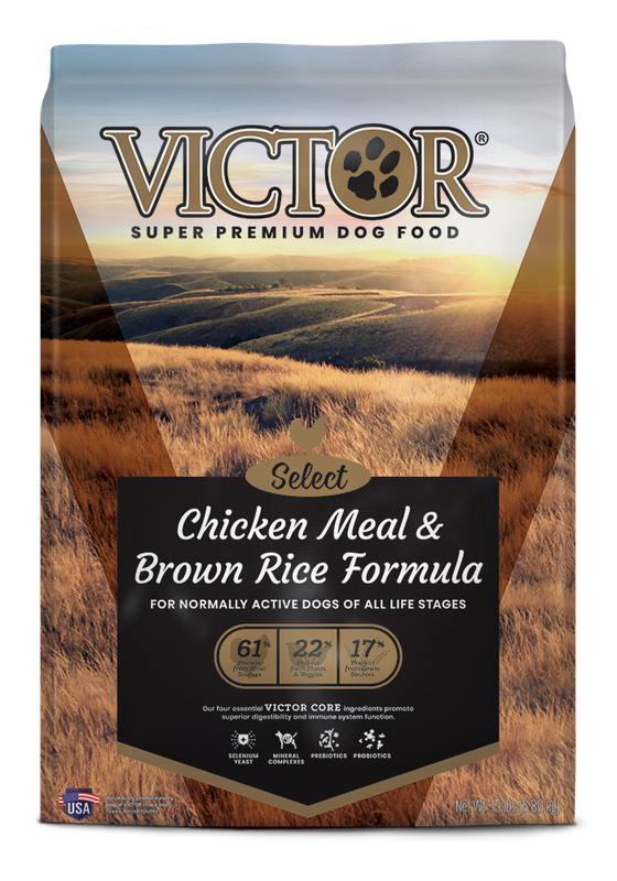 VICTOR SELECT CHICKEN MEAL &amp; BROWN RICE 40#