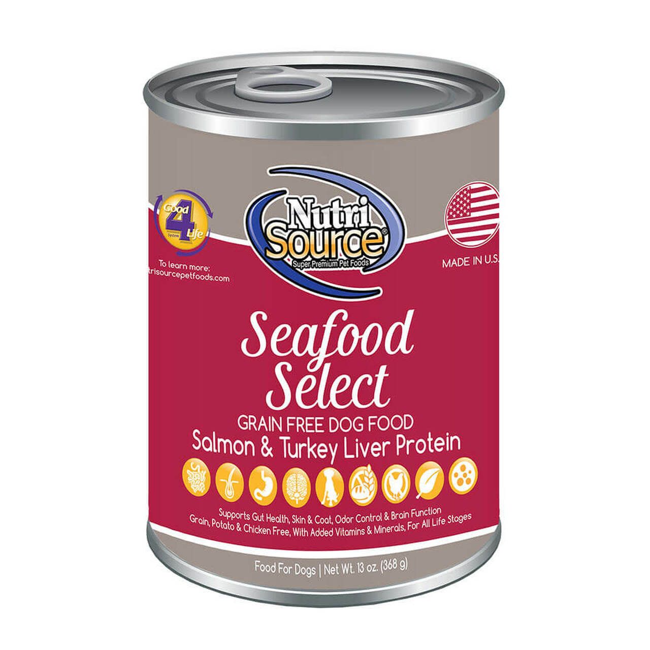 NutriSource Dog Can GF Seafood Select 13oz  (SINGLE CAN)