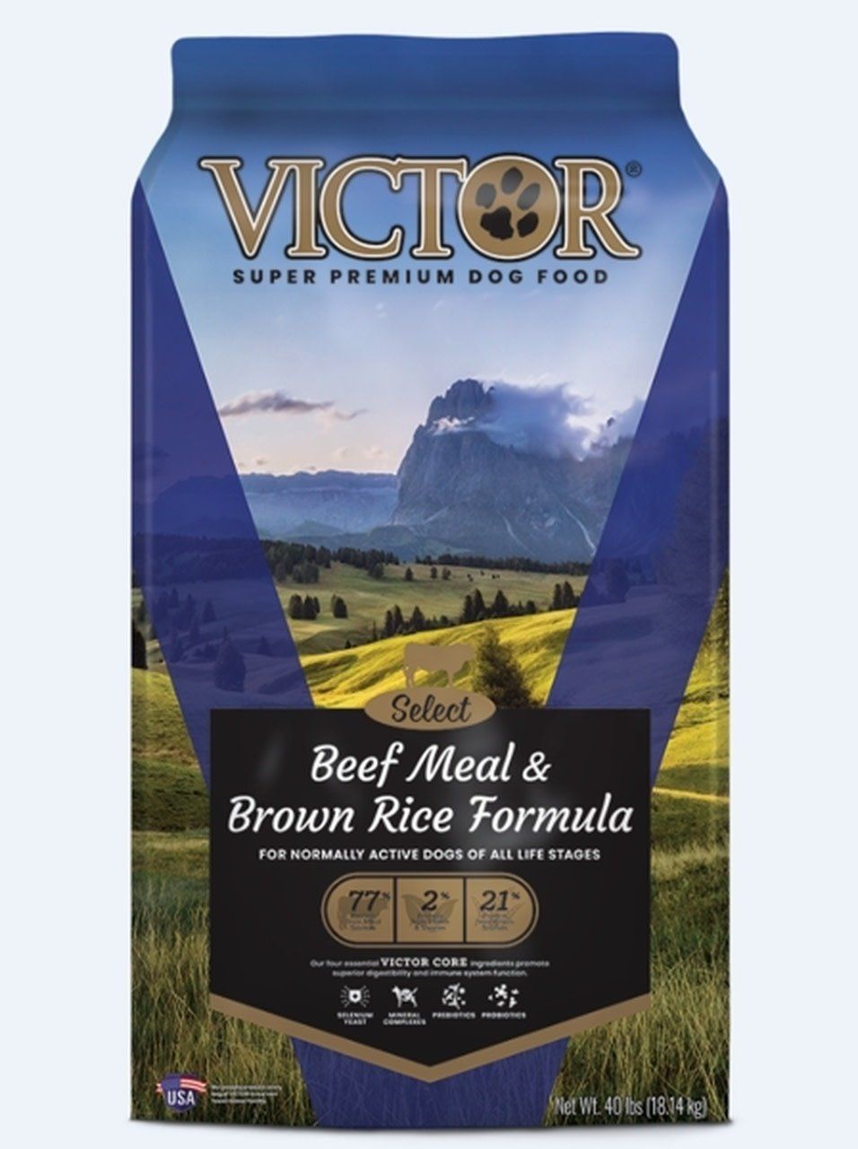 VICTOR SELECT BEEF MEAL &amp; BROWN RICE 40#