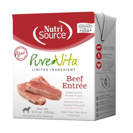 Pure Vita Dog Tetrapak GF Beef Entree 12.5 oz 12/Case