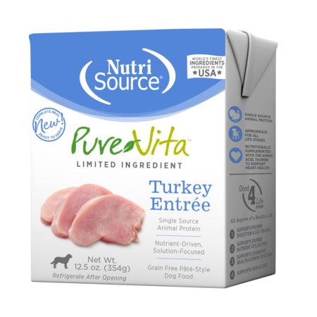Pure Vita Dog TetraPak GF Turkey Entree 12.5oz 12/Case