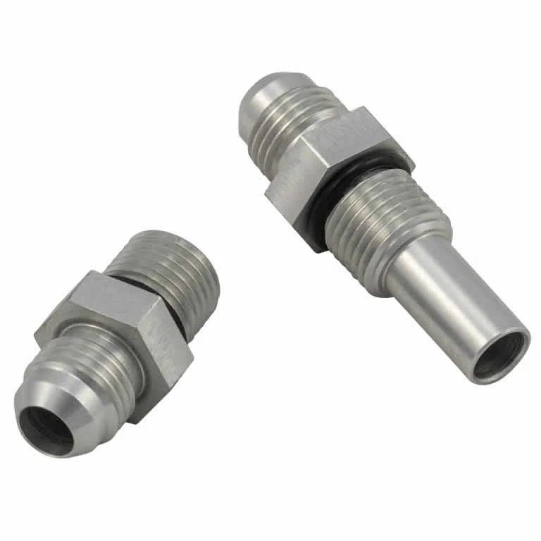 Bowler GM 4L80-E /4L85-E Transmission Cooler Line Fitting for 1996 ( and up) 1/4 NSPT Threads to -6 AN Line Fitting - 2410006