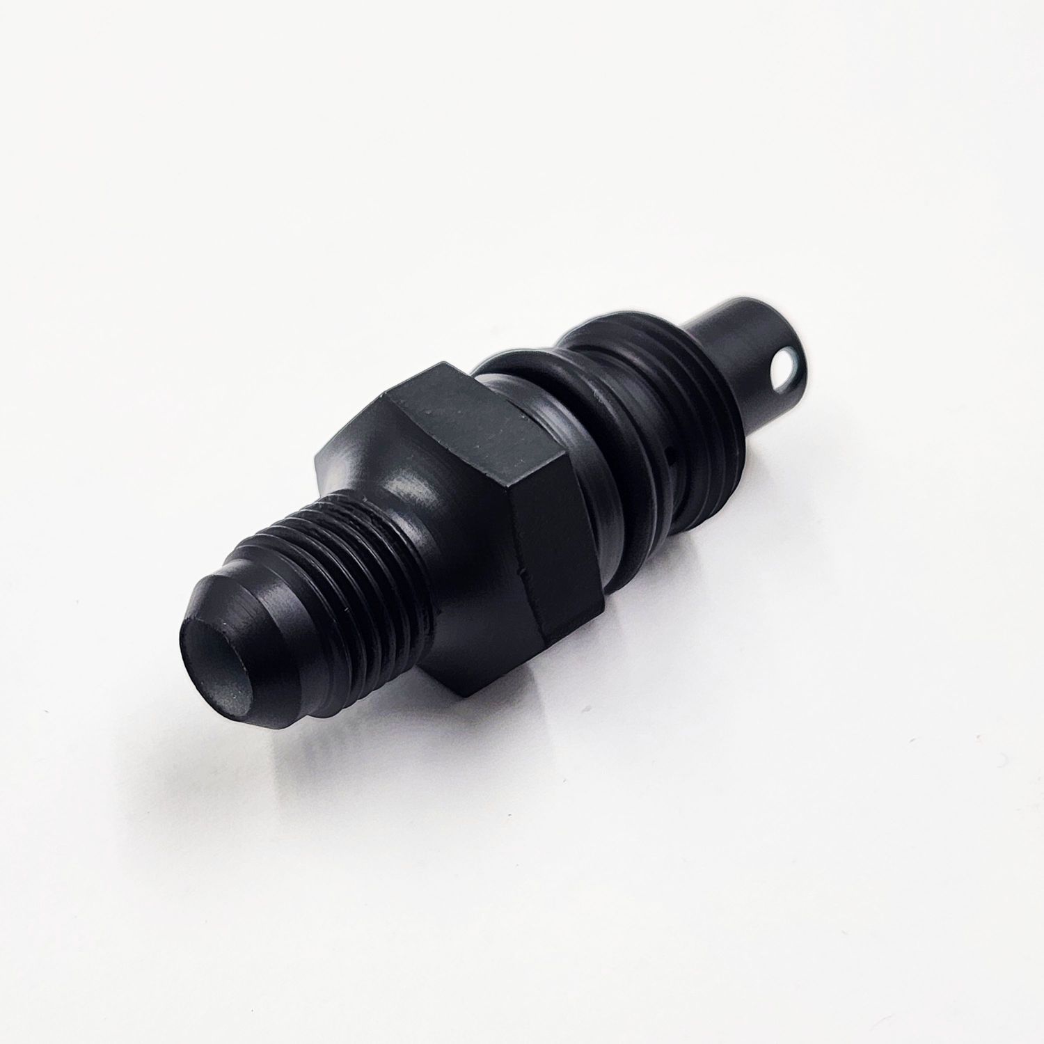 Pure Stealth Power Steering Flow Control Valve: -6 AN x 7/8&quot; Hex - Low Flow - For Type II GM Pump - 2.1 GPM - X11726
