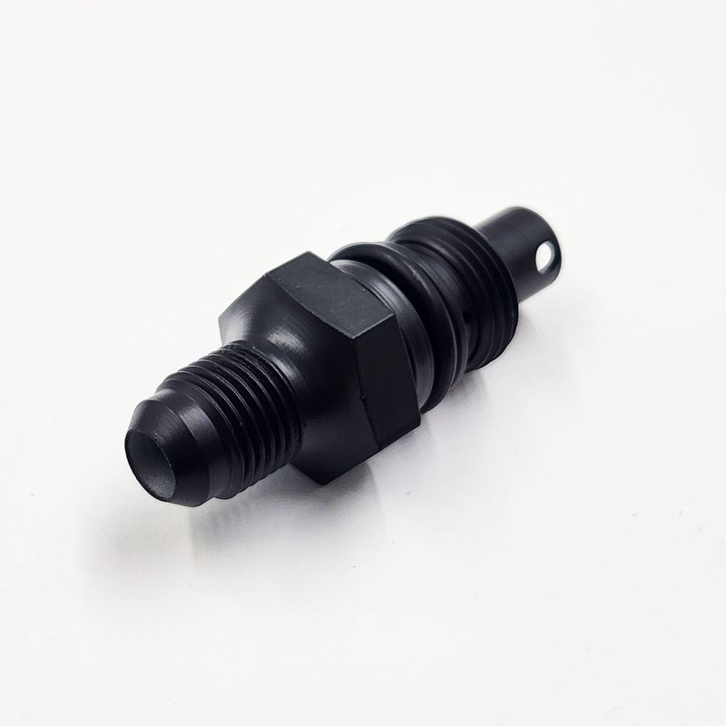 Pure Stealth Power Steering Flow Control Valve: -6 AN x 7/8&quot; Hex - Low Flow - For Type II GM Pump - 2.1 GPM - X11726