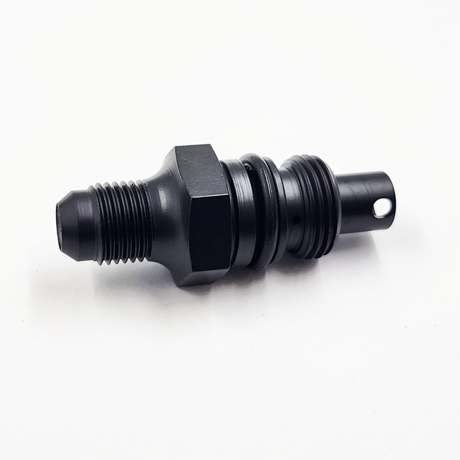 Pure Stealth Power Steering Flow Control Valve: -6 AN x 7/8&quot; Hex - Standard Flow - ForType II GM Pump - 3.2 GPM - X11725