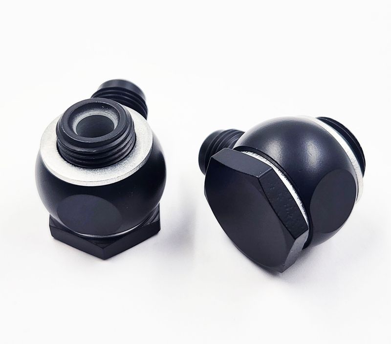 Pure Stealth Power Steering Banjo Fitting Kit:  18mm 1.50 x -6AN (Pair) - (Steel) - X11851