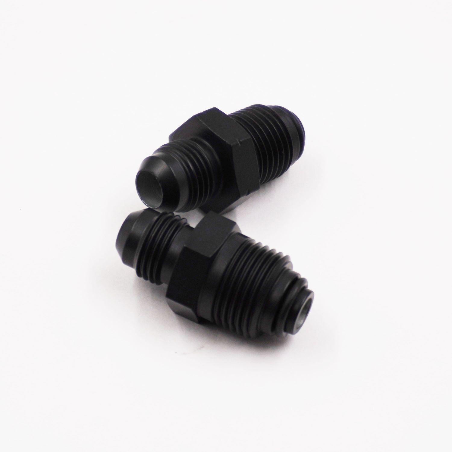 Pure Stealth  Power Steering  Adapter Kit - 14MM 1.5 &amp; 16MM 1.5 Male Threads With Viton O-Rings to -6AN - (Steel) - (2 Adapter Kit) - X11780