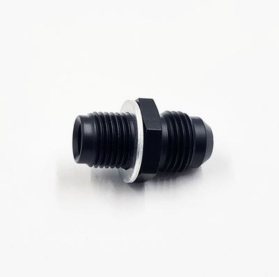 Pure Stealth Power Steering Adapter: 1/2-20 Male Thread With Washer To -6AN - (Steel) - (1 Adapter) - X11775-2