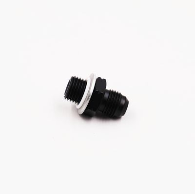 Pure Stealth Power Steering Adapter: 14MM 1.5 x -6 AN - Includes Crush Washer &amp; TFE O-Ring - (Steel) - (1 Adapter) - X11785-14