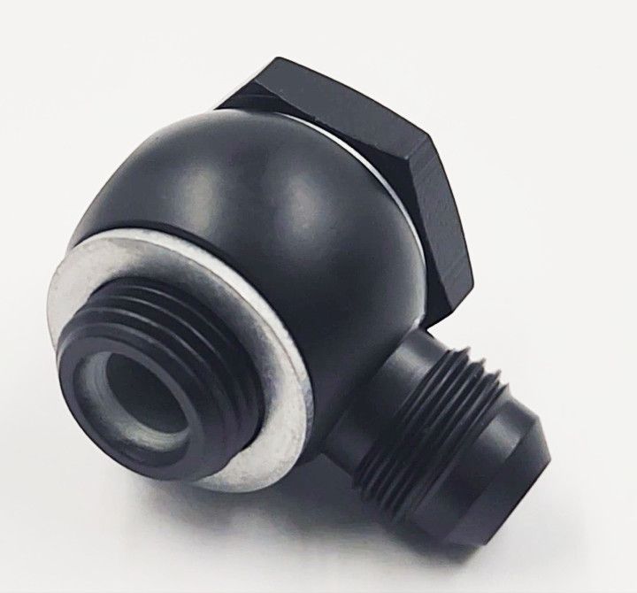 Pure Stealth Power Steering Banjo Assembly: 16MM -1.5 x -6 AN - (Steel) - (1 Banjo Fitting) - X11840