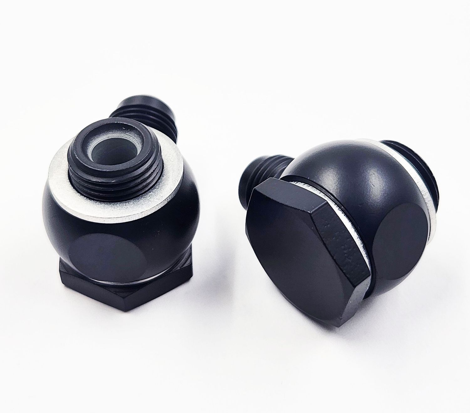 Pure Stealth Power Steering Banjo Fitting Kit: 1/2&quot; -20 &amp; 5/8&quot; -18 x -6 AN - (Steel) - (2 Banjo Fittings) - X11860