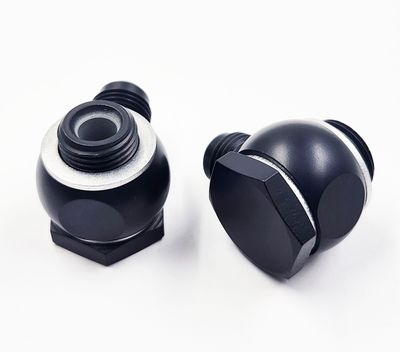 Pure Stealth Power Steering Banjo Fitting Kit: 1/2&quot; -20 &amp; 5/8&quot; -18 x -6 AN - (Steel) - (2 Banjo Fittings) - X11860