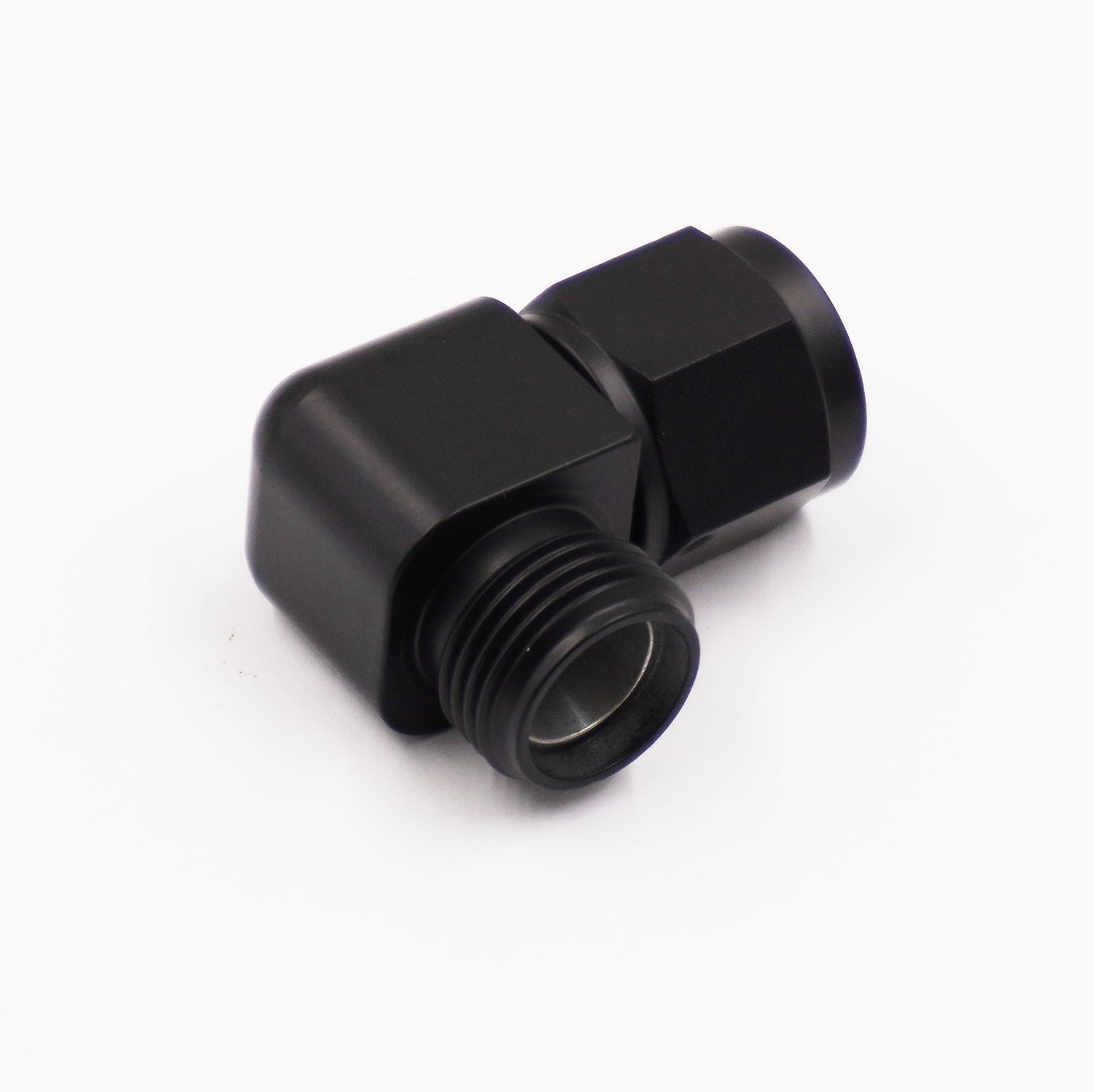 Pure Stealth A/C #8 Tite 90° Elbow w/ Swivel Nut - X15160