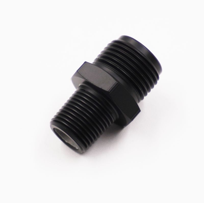 Pure Stealth Adapter: #10 Male O-Ring x 3/8&quot; NPT Male Adapter Fitting (Stainless Steel) - X36032-MPA