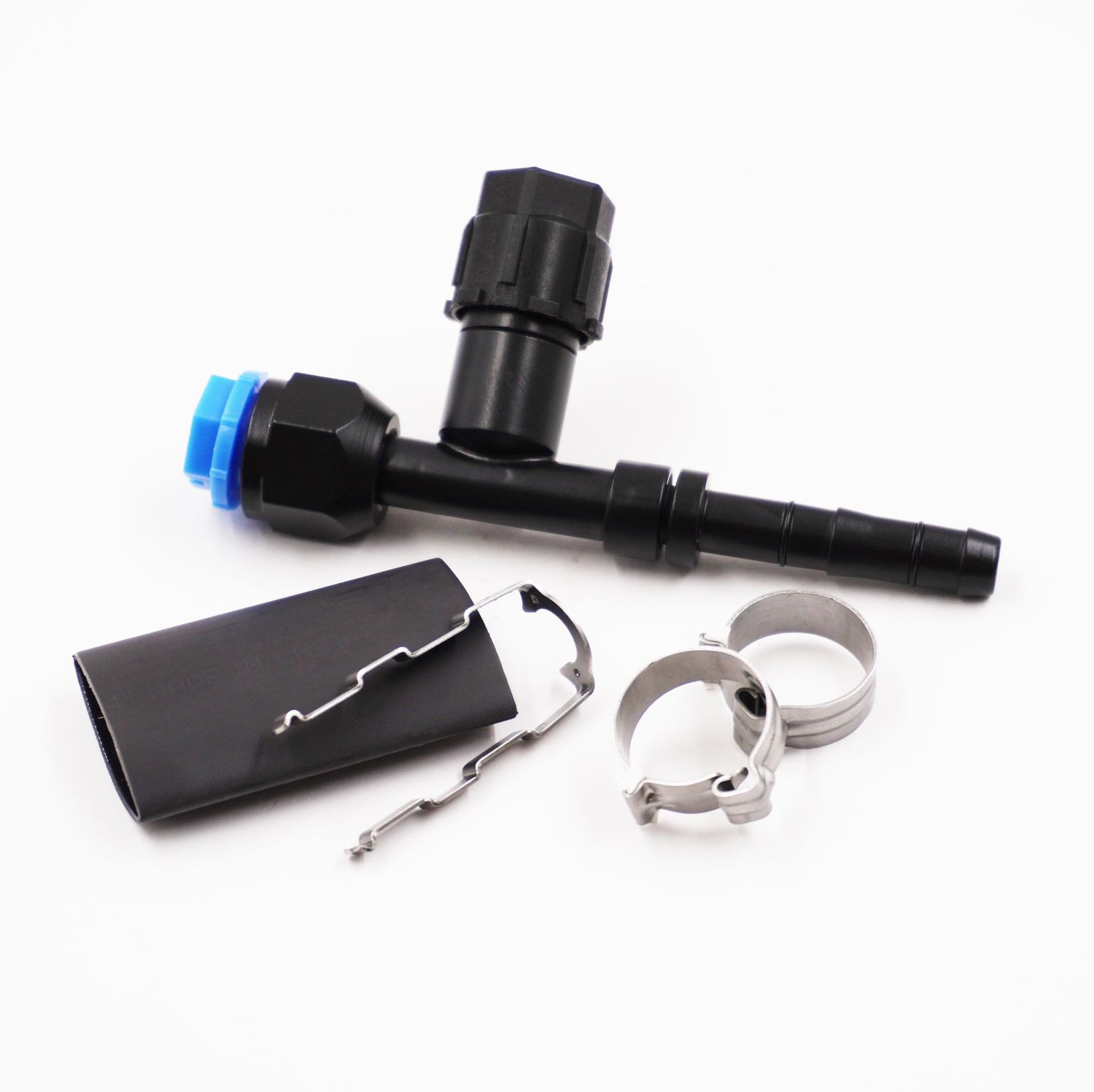 Pure Stealth E-Z Clip Fitting - Straight w/ Service Port, Size: #6 - X347161-VUR