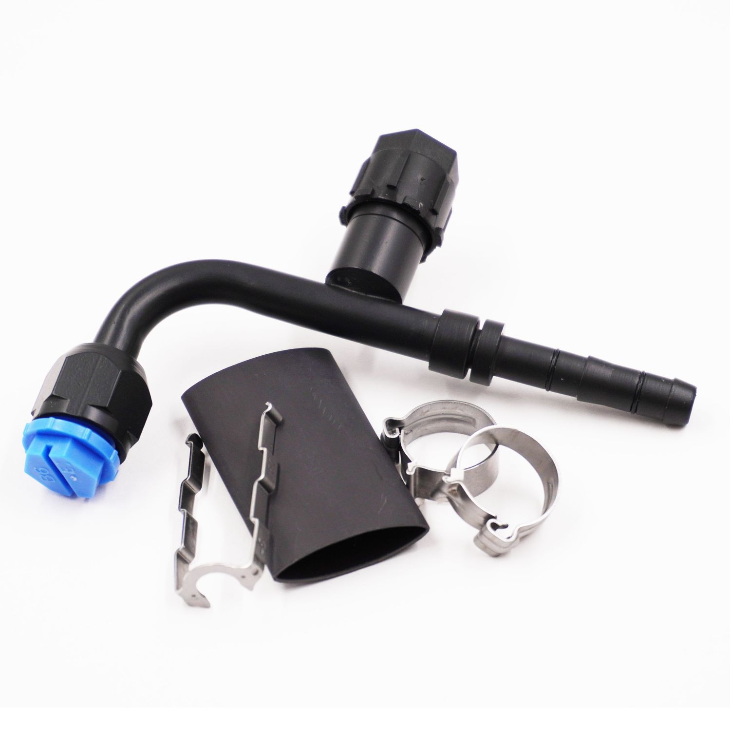 Pure Stealth E-Z Clip Fitting with Service Port - 90 Degree, Size: #6 - X347361-VUR