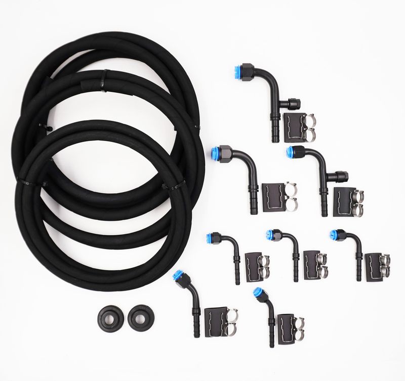 Pure Stealth 8-Fitting E-Z Clip Hose Kit - 90 Degree Service Ports - E-Z Clip Hose - X15547-90