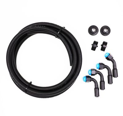Pure Stealth Universal Reduced Barrier Heater Hose Kit w/ 1/2 NPT Adapters - Rubber Hose - X31400-12