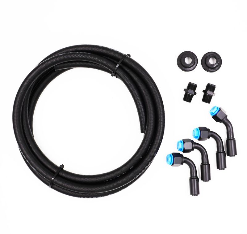 Pure Stealth Reduced Barrier Heater Hose Kit w/ 1/2 NPT Adapters - Rubber Hose - X31400-12