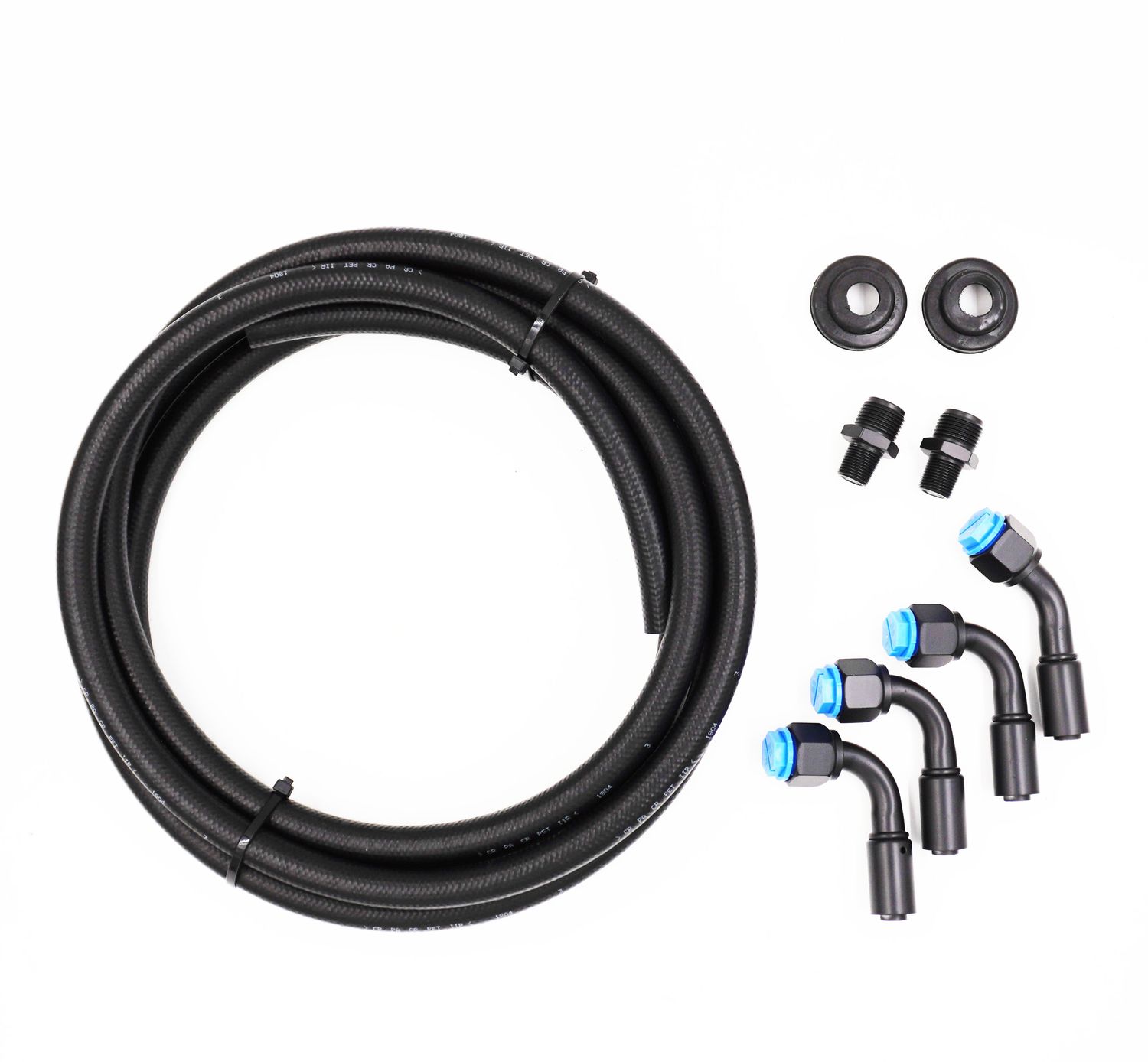 Pure Stealth Universal Reduced Barrier Heater Hose Kit - 3/8 NPT Adapters - Rubber Hose - X31400-38