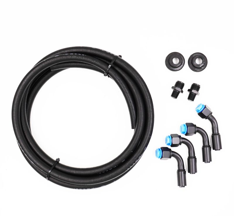 Pure Stealth Universal Reduced Barrier Heater Hose Kit - 3/8 NPT Adapters - Rubber Hose - X31400-38