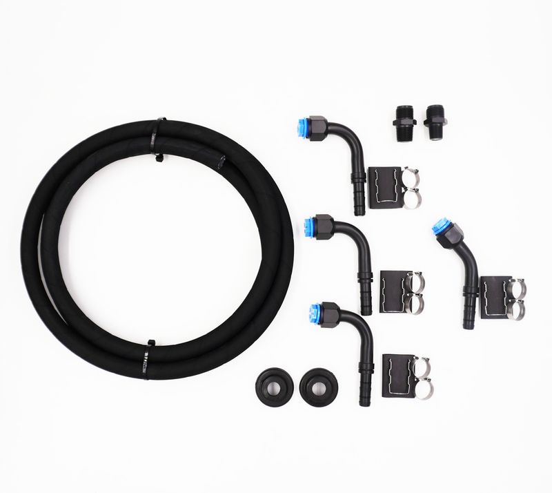 Pure Stealth Universal E-Z Clip Heater Hose Kit - 1/2&quot; &amp; 3/8&quot; Adapters - E-Z Clip Hose - X41400-1238