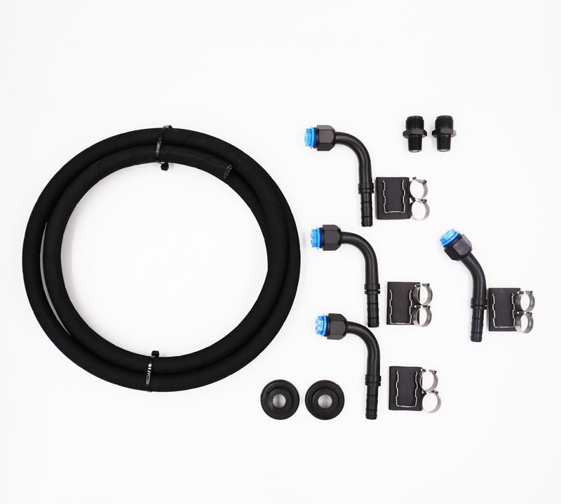 Pure Stealth Universal E-Z Clip Heater Hose Kit - 3/8&quot; Adapters - E-Z Clip Hose - X41400-38