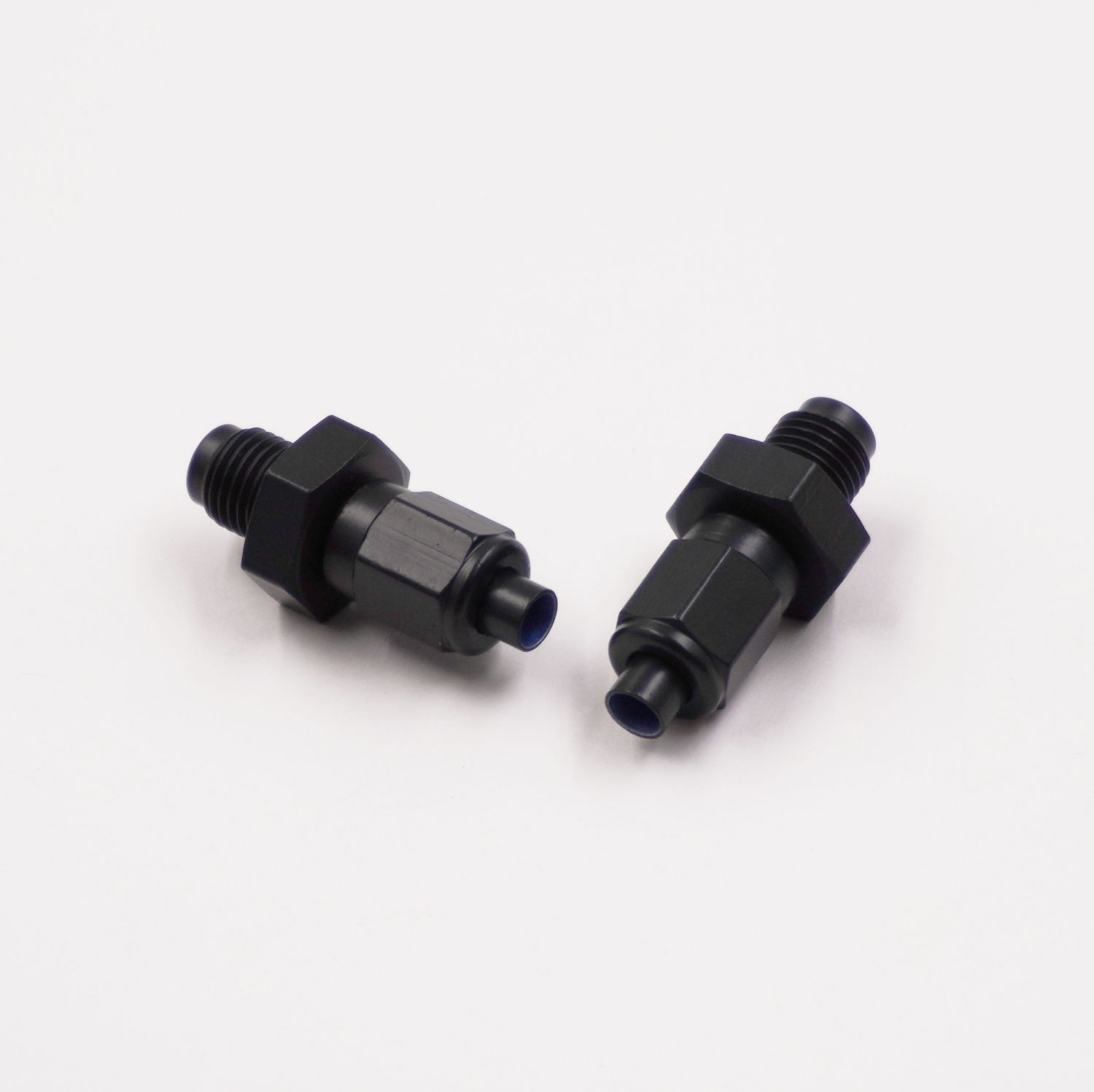 Pure Stealth Adapter Kit: 3/8-24 Male Inverted Flare x -3 AN W/ Aluminum Tube Nuts &amp; Sleeves - (Steel) - (Pair) - X2075