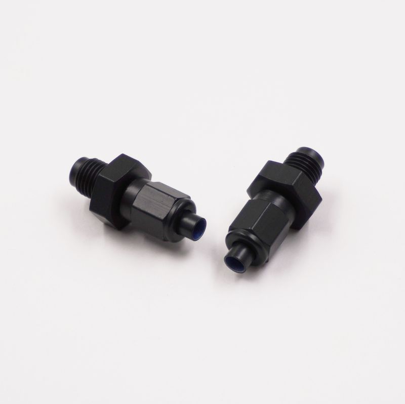 Pure Stealth Adapter Kit: 3/8-24 Male Inverted Flare x -3 AN W/ Aluminum Tube Nuts &amp; Sleeves - (Steel) - (Pair) - X2075